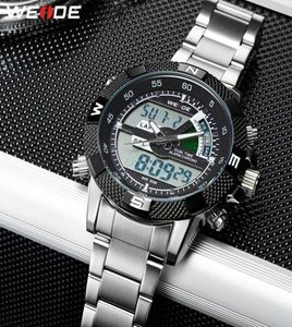 Weide Digital Display Mens Sport часы роскошные бизнес -деловые ремешки из нержавеющей стали Quartz The Clockatch Clock Relogio Masculino9834862
