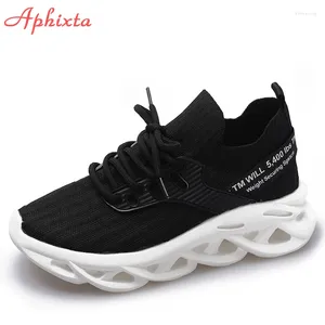 Casual Shoes Aphixta 2024 Platform Rope Chain Soft Sole Women's Sneakers LACE-UP Sport Absorption andningsbara vandringsbrev