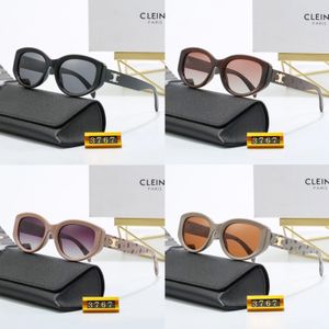 Frauen Oval Cat Eye Sonnenbrille Triomphode Designer Sonnenbrille Mann Lady Luxus Polarize Grüne Linsen Metall Sonnenbrille Künstler Casual Mode Schatten Großhandel Brillen