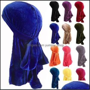 Masker festliga fest levererar hem gardenunisex veet durags bandana turban caps peruks doo durag biker huvudbonad pirat hat7759563