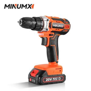 MINUMX 20V Cordless Drill 40Nm 25 Plus 1 Electric Screwdriver Keyless Chuck Two Gear Speed Wireless Power Driver Battery Tools 240420