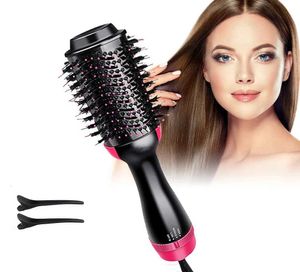 Hair Dryers 1000W professional dry hair brush 3-in-1 negative ion straight curler hot air roller type Q240429