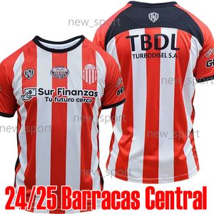 24 25 BARRACAS Central Soccer Jerseys Fãs Versão Home 2024 2025 Men S-2xl Futebol camisas