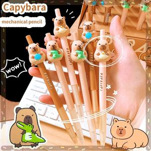 Kawaii Stationery Aesthetic School levererar användbar ritning Automatisk blyertspenna söt capybara mekanisk