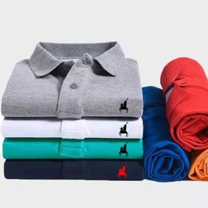 Summer Men Brand Luxo Business Lapeel Polo Polo Camise