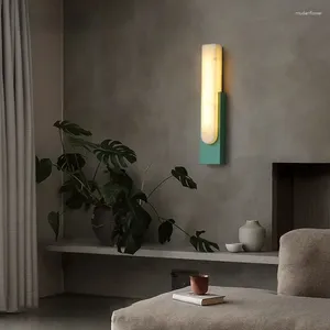 Lâmpada de parede mármore natural de pedra moderna, quarto de escada de escada nórdica led el laterl room decorativa decorativa