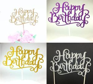 Creative Cake Flag Party Topper Bandiera di buon compleanno Stick Single for Family Party Baking Decoration Supplies3981269