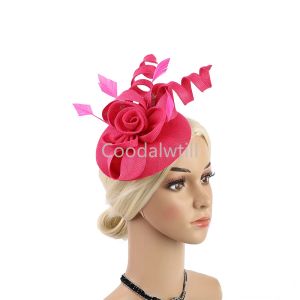 Cappello della sposa Fasinator per il matrimonio Chapeau Femme Church Derby Chapeau Cap Fancy Women Womh Church Accessori Accessori Accessori