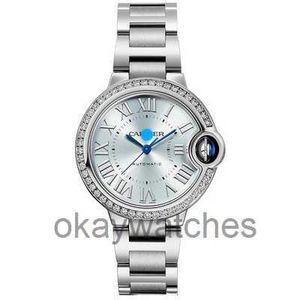 Unisex Dials Automatic Working Watches Carter Blue Balloon W4BB0028 33mm Ice Original Diamond Mechanical Womens Watch1