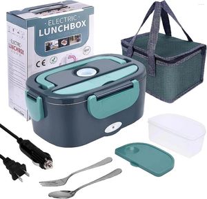 Servis 1.5 L 60W Electric Lunch Box Warmer Portable Heater för bil eller hem - Läcksäker uppvärmningsmikrovågsbilar