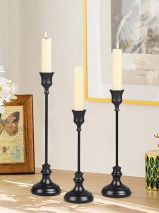 Candele 3 pezzi in stile europeo portacandele in metallo semplice decorazione del matrimonio bar per feste decorazioni soggiorno tavolo da casa candela