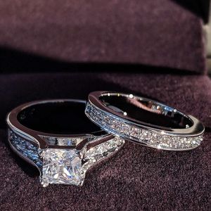 S925 Sterling silver bride Wedding Engagement Ring Sets For Women Bridal 2022 New Product Fashion Finger Wholesale Jewelry www