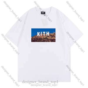 Kith högkvalitativ designer Mens T Shirt Street Fashion Printed Short Sleeve Cotton Kith Shirt Casual Loose Quick Torking Womens T Shirt Luxury Brand Kith T Shirt 4765