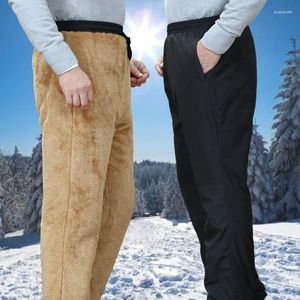 Męskie spodnie Winter Super ciepła podwójna warstwa klasyczna wełna wełna zagęszcza workowate aksamitne polarowe bawełniane spodnie dla mężczyzn joggers