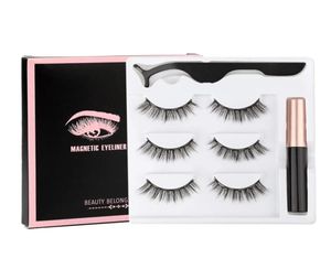 3 coppie ciglia magnetiche 3D Funga finta muschio estensione Eyeliner Lashes Pack Short Short False False Lash Lashing Handing MADE8844574