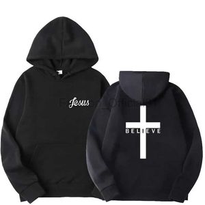 Herren Hoodies Sweatshirts Herren Beli Cross Jesus gedruckt Hoodies Mann Design Dstring Hoodie Tops Harajuku Frühling Herbst Kapuze Streetwear Sportwear D240429