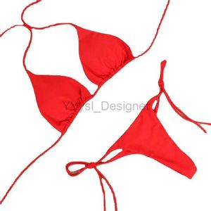 Kvinnors badkläder baddräkt Set Summer Women Sexig Bikini kommer med inbyggda bröstkuddar Två stycken Badkläder Beachwear Bathing Suit Fe Sexig mjuk D240429