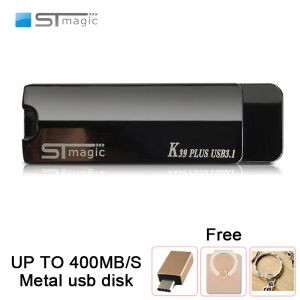 オリジナルのSTMAGIC USBフラッシュドライブ64G 128GB 256GB MINI USB3.1高速440MB/Sペンドライブメモリスティック外部ソリッドステートドライブ