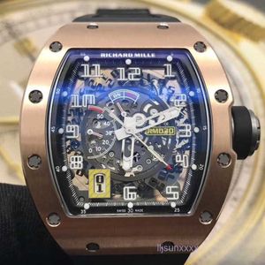 Projektanści zegarki mechaniczne luksusowe zegarki męskie zegarki sportowe seria Rm 030 Rose Gold Limited Edition Mens Fashion Sports Mechanical Watch Dy4H