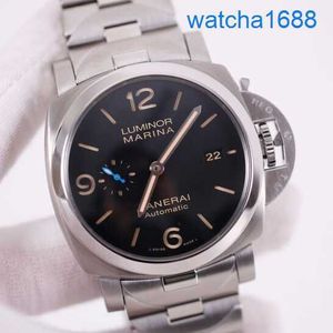 Marka Bileği Saat Panerai Luminor PAM00723 Erkek Spor İzle Büyük Dial Luminous Fonksiyon Tarihi Ekran Otomatik Makine İsviçre Ünlü Saat Lüks Gösterge 44mm