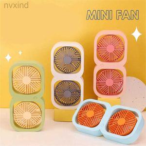 SV63 Electric Fans Mini Fan Double-Head Desktop Fan Handheld Silent Cooling Fan Desktop Bedroom Desktop Fan Portable Small Fan Creative Mini Fan D240429