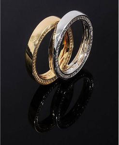 Anelli da uomo 925 sterling argento 360 eternity anelli micro pavimentazione zirconia cubica zirconia oro in argento simulato diamanti anello hip hop size7111251104