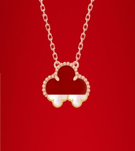 Fourleaf clover Necklace women 18K color gold gold classic fashion high quality gift box1418388
