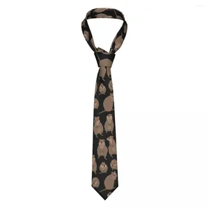 Bow Ties Mens Tie İnce sıska sevimli quokka komik hayvan kravat moda parti düğün için ücretsiz stil