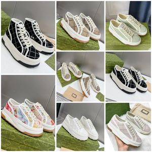 Scarpe designer scarpe casual esterna da donna uomo ad alta lettera sneakers di alta qualità beige ebano tela da tennis in tessuto lussuoso rivestimenti di stivale con la sola spessa piattaforma