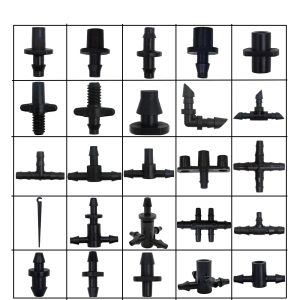 Decorações Wujie Garden Water Connector Drip Irrigação para 1/4 '' '1/8' 'Acessórios de mangueira de tubulação