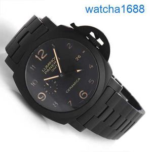 Brand Wrist Watch Panerai Luminor Series Swiss Watch Mens Mechanical Famous Luxury Watch PAM00438 Black Ceramic 44mm