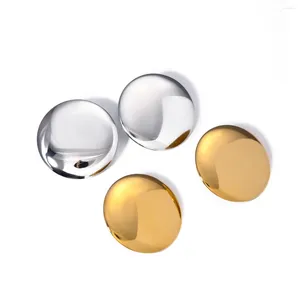 Stud Earrings Youthway Shiny Stainless Steel Minimalist Smooth Disc For Women Hypoallergenic Jewelry Gift 2024