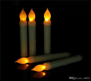 LED Işık Koni Mumları Elektronik Konik Mum Pilini Düğün Doğum Günü Partisi Dekorasyonları için Alevsiz Malzemeler 2 7AG II7120174
