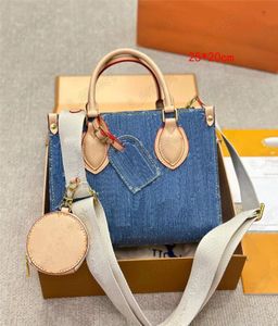 Designer Borse in denim BASSO DI AGGIUNTO SACCHIO DONNA DONNE TOTH VIAGGIO BASSA DI FASHIO SAC