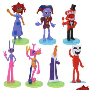 Anime manga One Piece Purple Clown Halloween Doll Magical Figurine 6pcs Model Toy dla dzieciak kreskówek Posse Vintage Drop dostawa