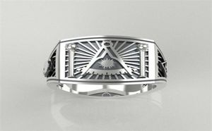 MEN039S MASONIC RING 316L Edelstahl Mauerwerksring Herren Punk Religiöse Schmuck Geschenke Größe 7 145139843