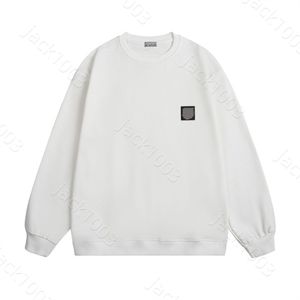 Öarna mens tröjor modestil par tröja sten märke broderad rund logotyp långärmad lös bomull casual hip hop streetwear pullover coat 42909