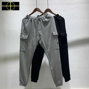 Męskie spodnie Wysokiej jakości kieszonkowe spodnie męskie bawełniane spodni sportowe Męskie firma Cross Emblem Haftery Spodery J240429