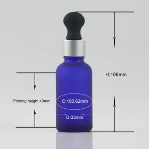 Storage Bottles DBX20-30ml Frosted Blue Crystal Cosmetics Packaging Olive Oil Glass Containers