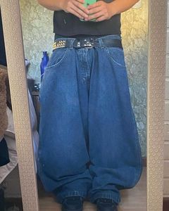 여자 청바지 여성을위한 단순한 세련된 푸른 청바지 레트로 느슨한 Y2K Jean Hip-Hop 트렌디 한 스트리트 캐주얼 스트레이트 넓은 다리 데님을위한 여자 1403