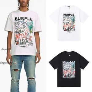 Men Designer T camisetas masculinas camisetas Purple Brand 2023sss Camisetas coloridas algodão impressão de algodão solto casual e feminina camiseta de manga curta