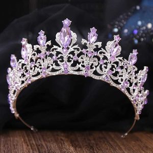 Tiaras luksus elegancki ab crystal tiara korona dla kobiet dziewcząt ślub moda księżniczka