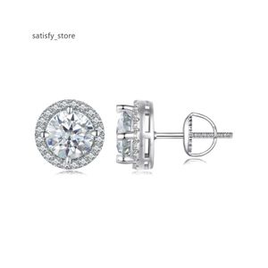 S925 Sterling Silver Light Earrings Jewelry 1 قيراط أقراط Moissanite