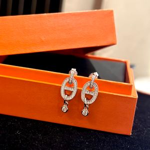 925 Sterling Silver Top Quality Dupe helt ny ankomst diamanter smycken dinglar örhängen för kvinnor