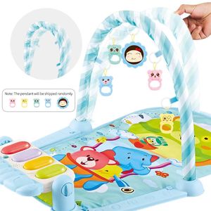 Baby Toys Pedal Piano Toy Music Fitness Rack Born Fitness Equipment Game Mat Prone Time Activity Gymnastics Mat 0-1 år gammal 240429