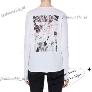 Autumn French Niche Zadig Voltaire Sweatshirts Button V-neck Hoodies Back Pull Print Abstract Letters Print Long Sleeve Cotton T-shirt Women 272