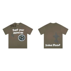Мужская рубашка лягушка Дрифт Сломанная планета модная бренда качество пенопластовая печать графика винтажная одежда свободная футболка для мужчин 4118