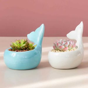 Planters POTS Söt val Flower Pot Suicy Ceramic Plant Home Decoration Desktop Bonsai Garden Q240429