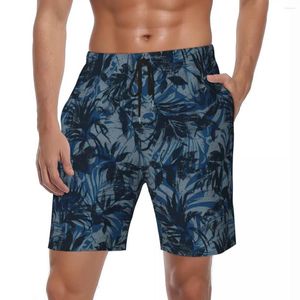 Shorts masculinos moda de banho tropical quadro de flores de verão retro moda fofa havaí calças curtas masculino esportes surf calma de banho rápido seco