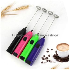 Egg Tools Electric Whisk Cream Mixer Milk Frother rostfritt stål Kaffeblandare Beaters logotyp Anpassa lådan Packad FDA -handhållen Drop DHHR2